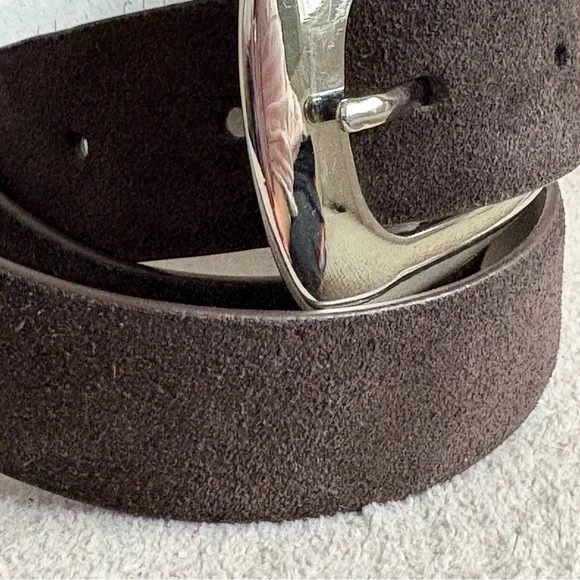 House of Harlow 1960 Suede Belt Womens XL Brown & Silver  display picture 3